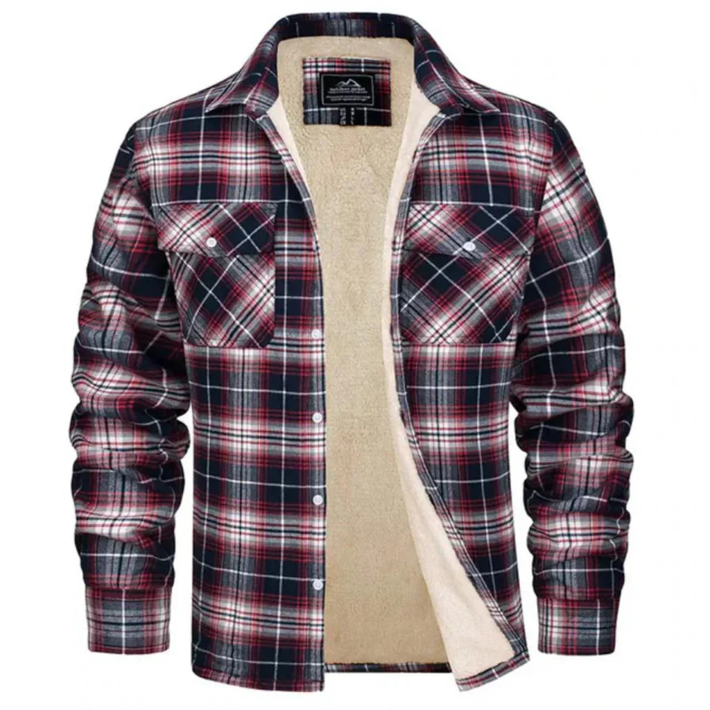 Men’s plaid lined jacket with classic check pattern