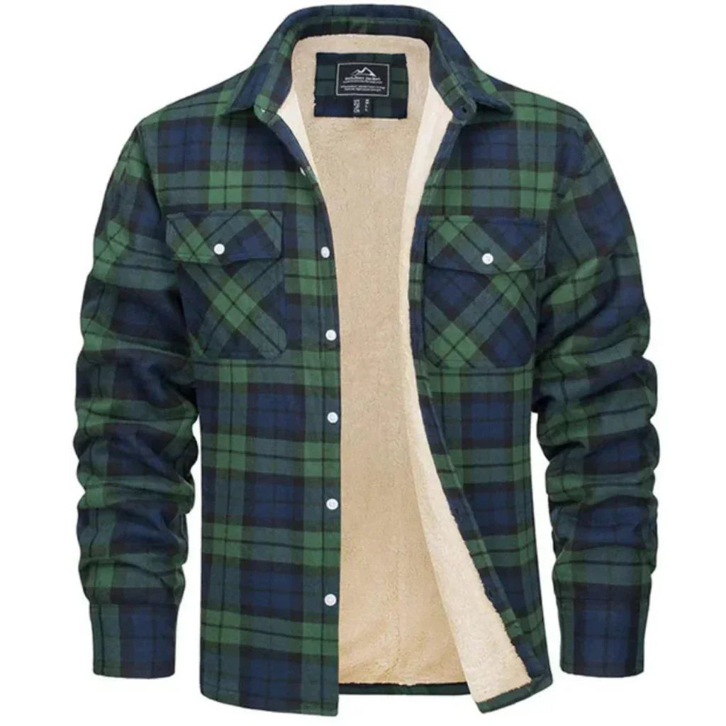 Men’s plaid lined jacket with classic check pattern