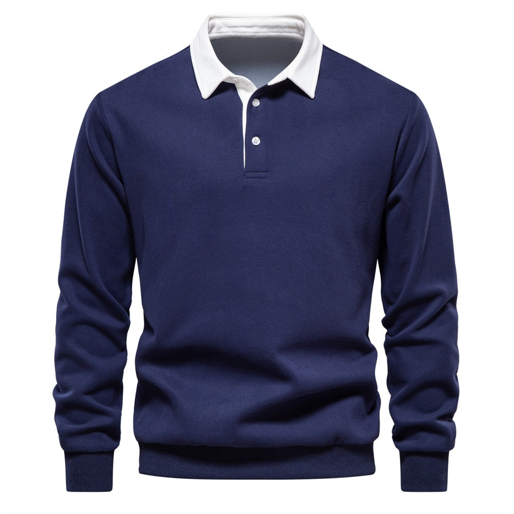 Men’s modern polo shirt with structured collar – Rafael