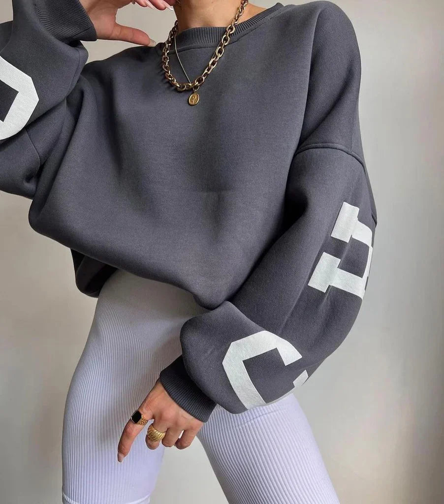 Callen men’s crew neck sweatshirt with bold Chicago back print and New York graphic detail