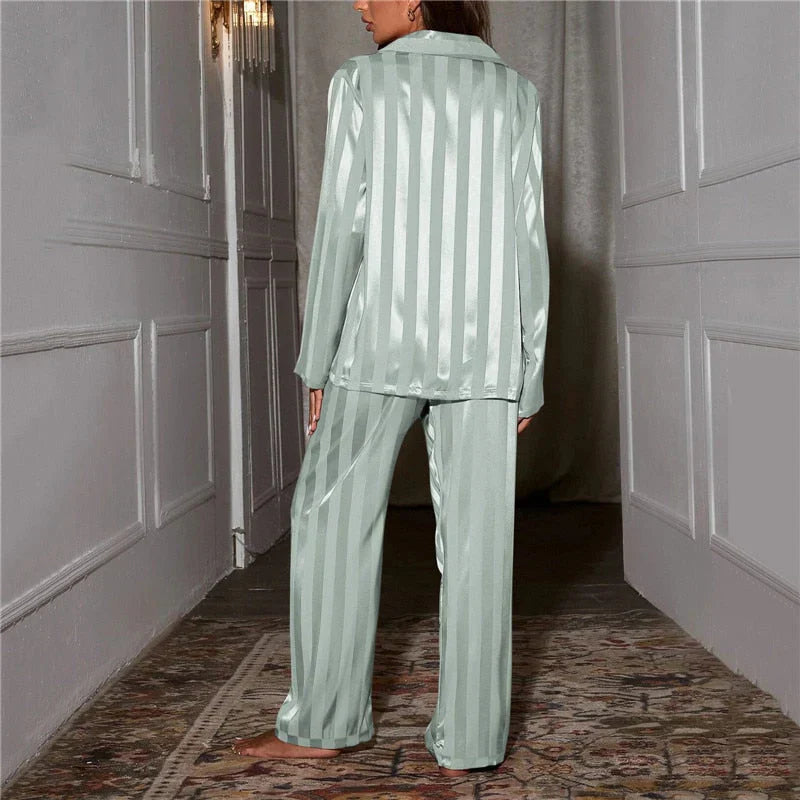 Elara women’s pajama set with relaxed fit and polished design, ideal for home comfort