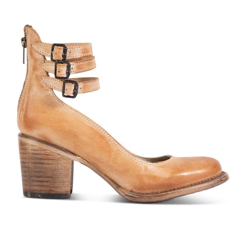 Amara women's elegant heels with a triple strap design and a sleek, modern silhouette.