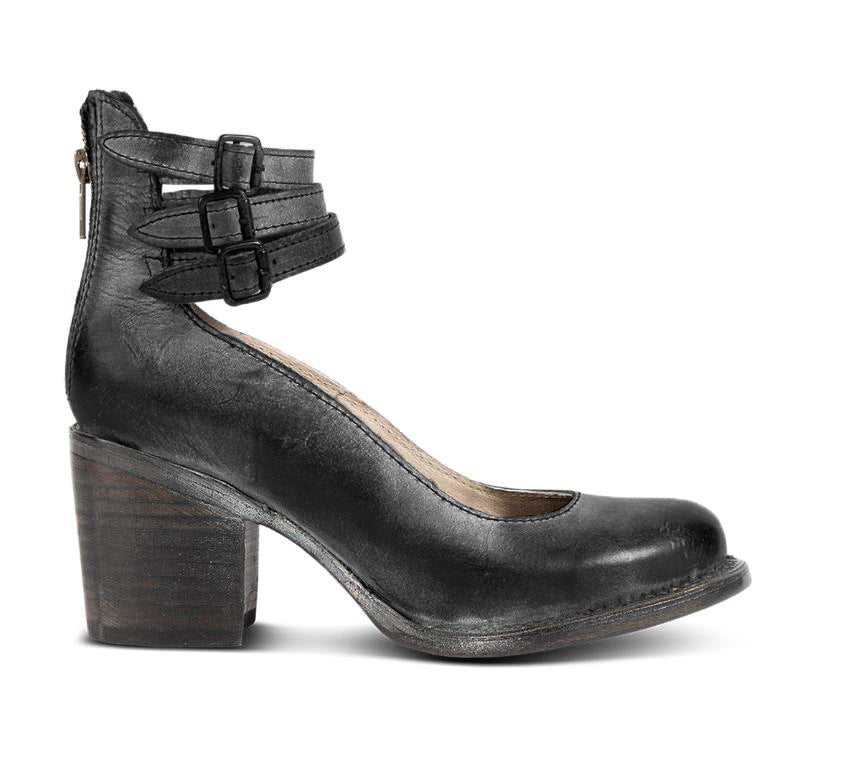 Amara women's elegant heels with a triple strap design and a sleek, modern silhouette.