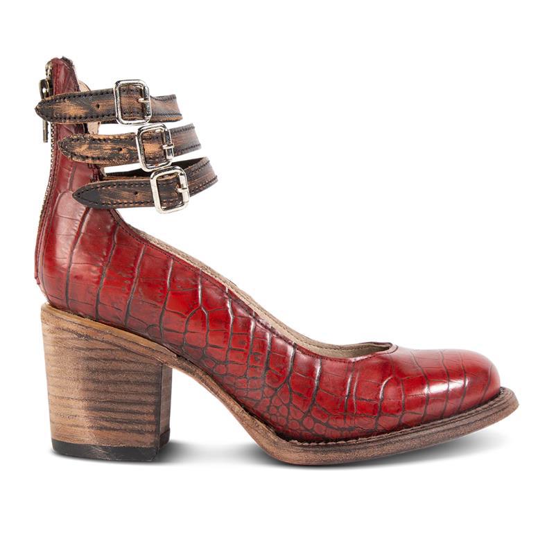 Amara women's elegant heels with a triple strap design and a sleek, modern silhouette.