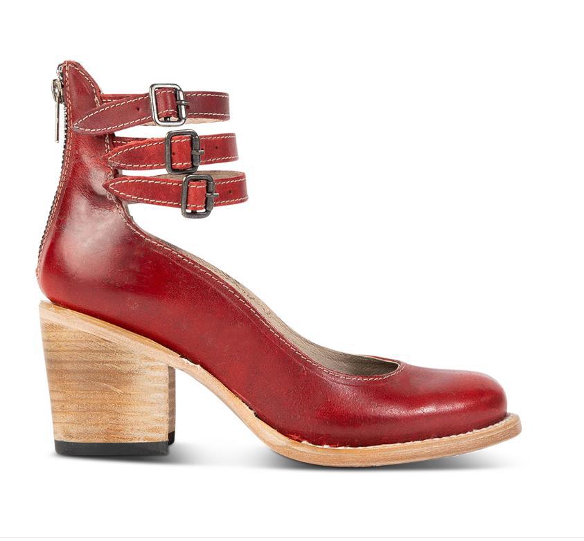 Amara women's elegant heels with a triple strap design and a sleek, modern silhouette.