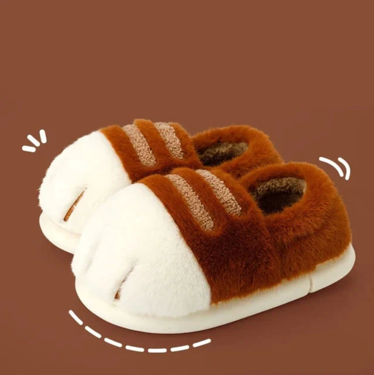 Pawlette cat paw shaped slippers with cushioned sole, cozy and playful indoor footwear