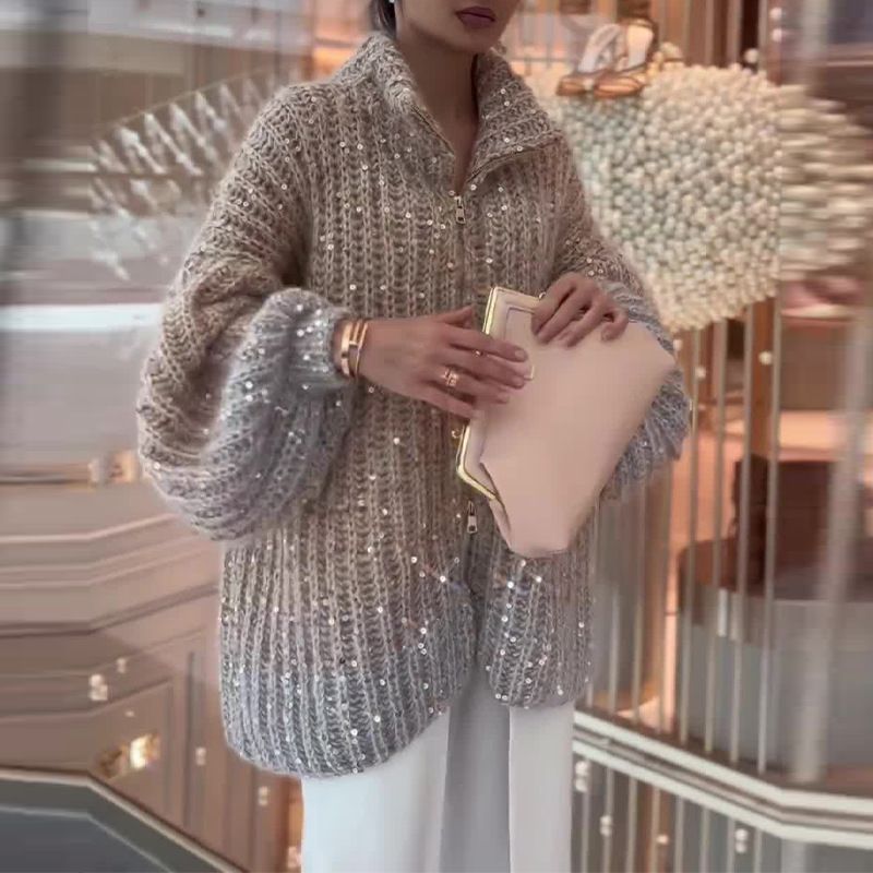 Seraphine women’s knit sweater with glitter details – elegant and refined knitwear piece
