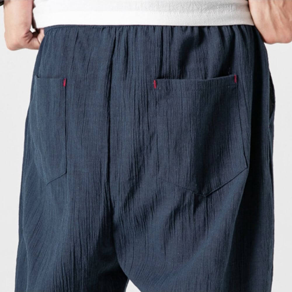 Men’s cotton-linen joggers in lightweight tapered fit – Darian