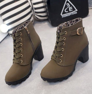 ylvie women's high heel lace-up ankle boots with a structured and elegant design.