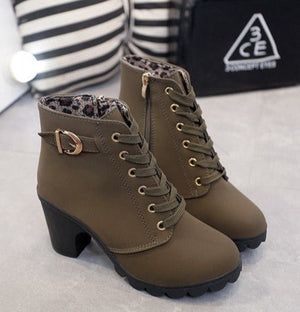 ylvie women's high heel lace-up ankle boots with a structured and elegant design.