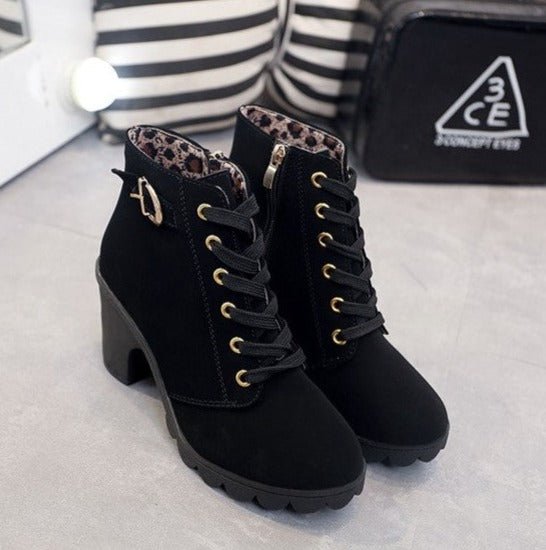 ylvie women's high heel lace-up ankle boots with a structured and elegant design.