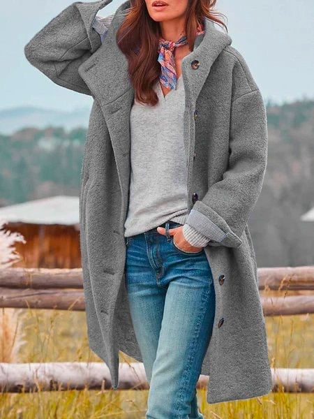 Ruby Snug Comfort Coat with sleek design and practical pockets