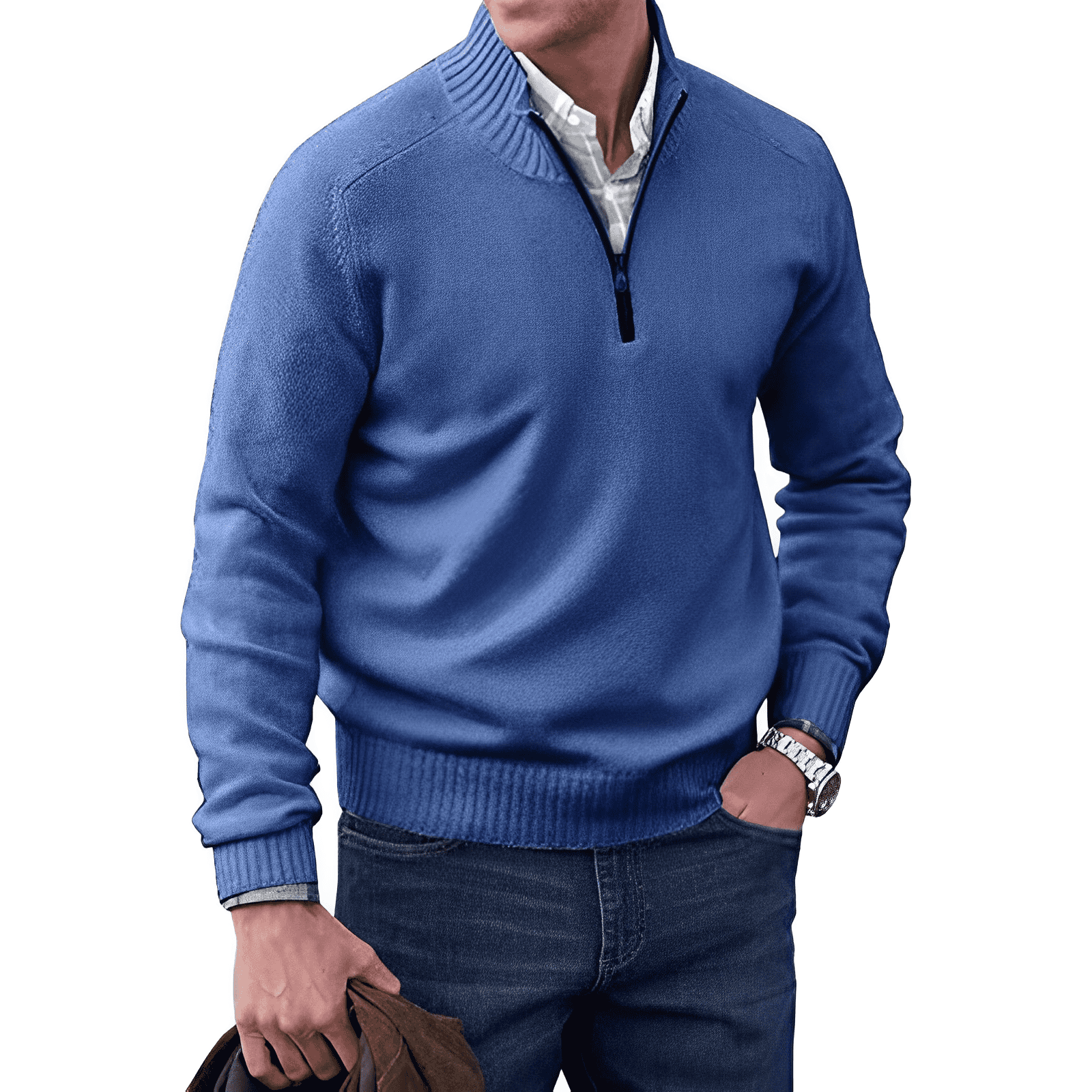 Adrian men’s textured knit sweater with relaxed silhouette, casual and versatile design