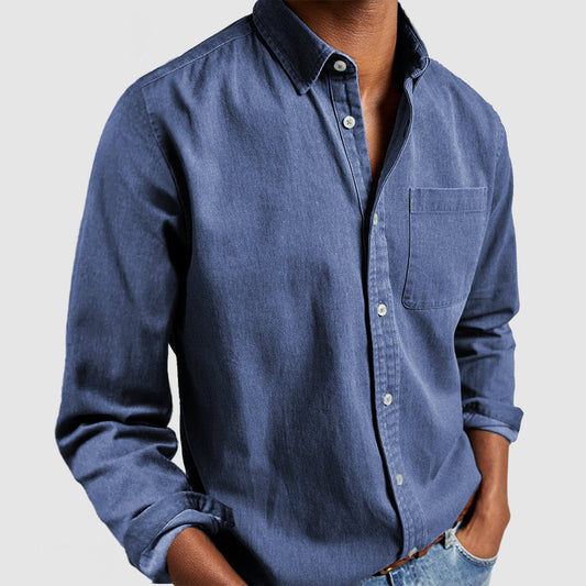 Elias men's shirt with a clean cut and versatile, minimalist style.