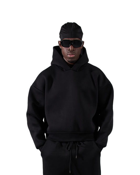 Ezra men's monochrome tracksuit set with a modern, fitted design and soft fabric.