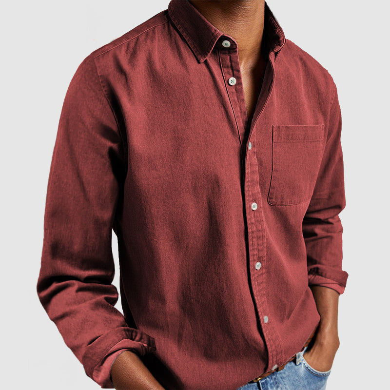 Elias men's shirt with a clean cut and versatile, minimalist style.