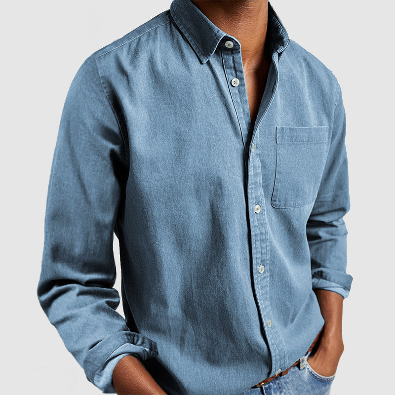 Elias men's shirt with a clean cut and versatile, minimalist style.