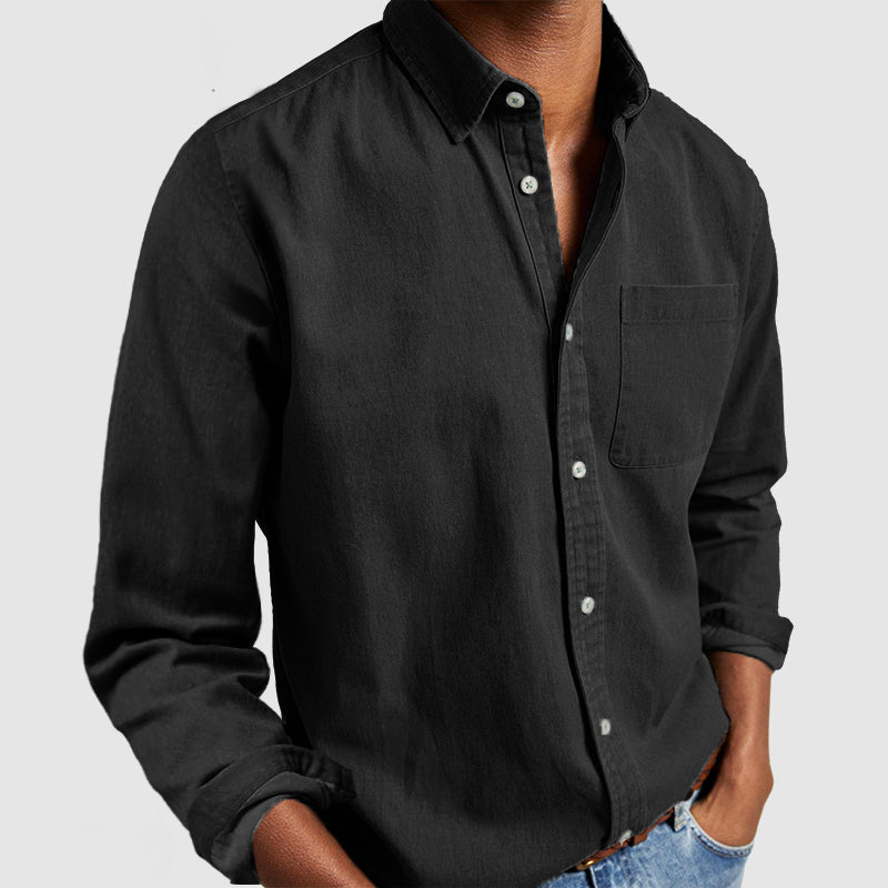 Elias men's shirt with a clean cut and versatile, minimalist style.