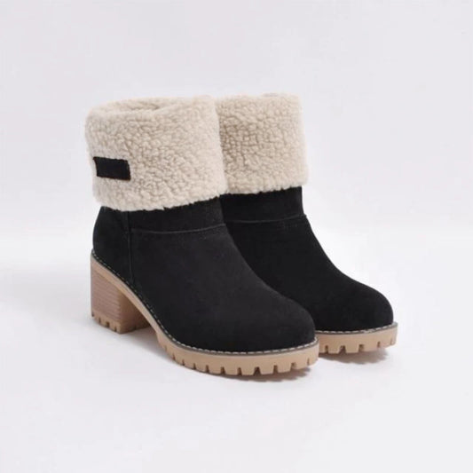Alva women’s winter ankle boots with fleece lining and non-slip sole for warmth and style