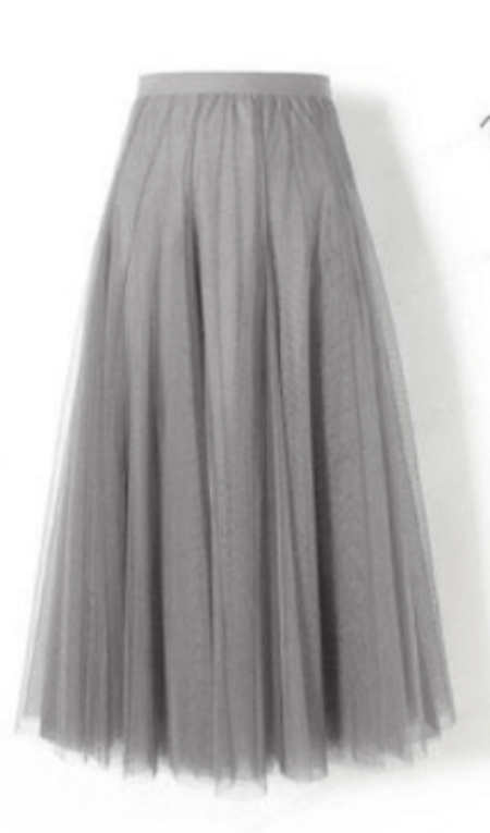 Women’s long layered tulle skirt in flowing festive style