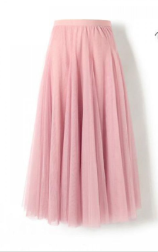 Women’s long layered tulle skirt in flowing festive style