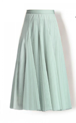 Women’s long layered tulle skirt in flowing festive style