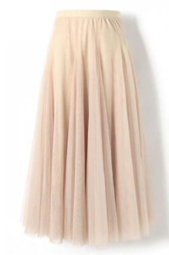 Women’s long layered tulle skirt in flowing festive style