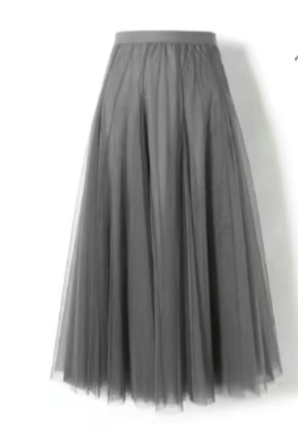 Women’s long layered tulle skirt in flowing festive style