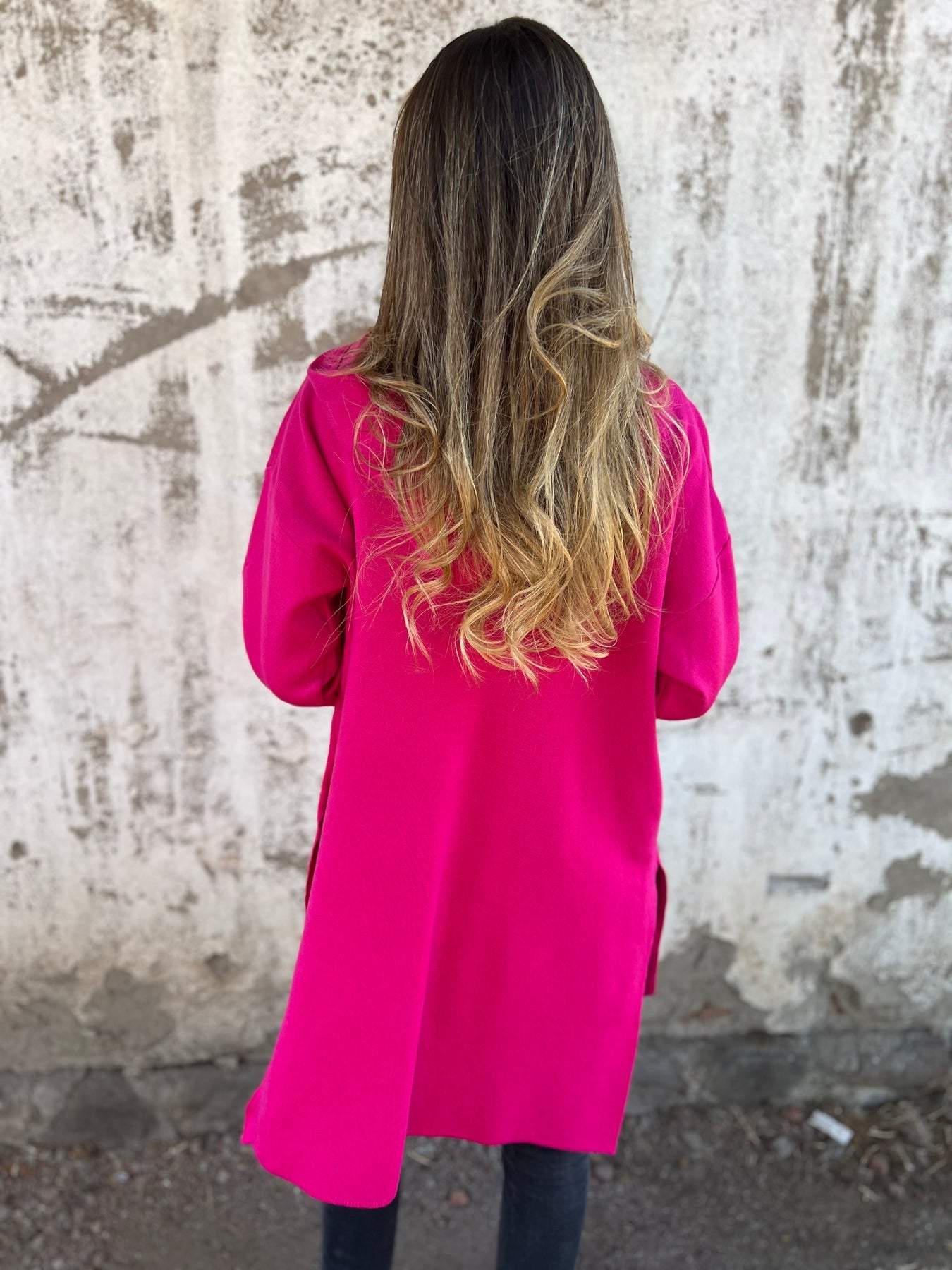 Sylvie relaxed zip-up cotton jacket with round neck and long sleeves in multiple colors