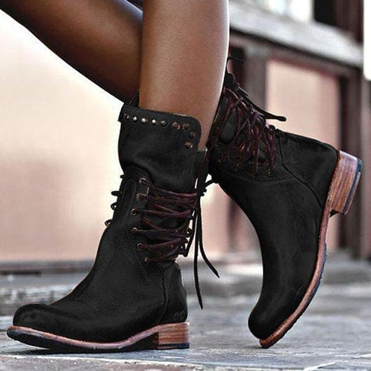 Harper women’s elegant boots with structured design and medium heel, refined seasonal footwear