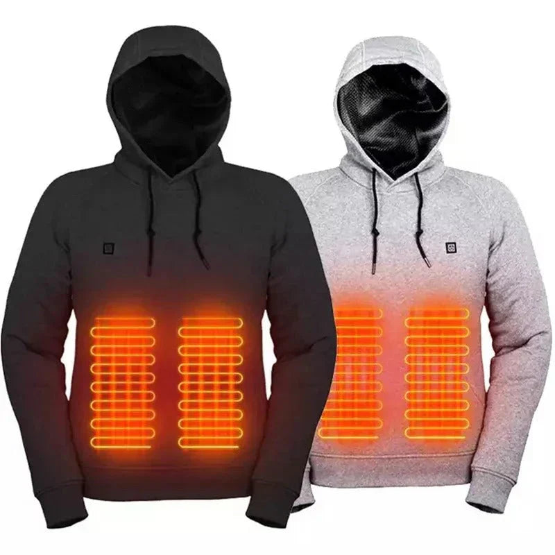 Men’s hoodie with spacious hood and modern front-back details