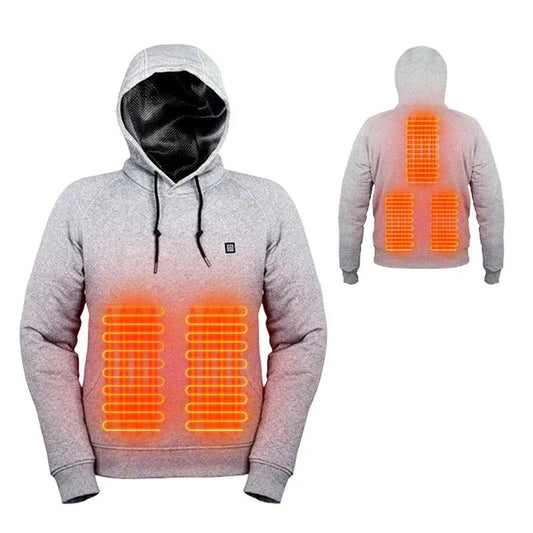 Men’s hoodie with spacious hood and modern front-back details