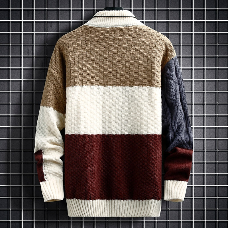 Damian men’s crew neck knit sweater in soft fabric – classic autumn winter knitwear