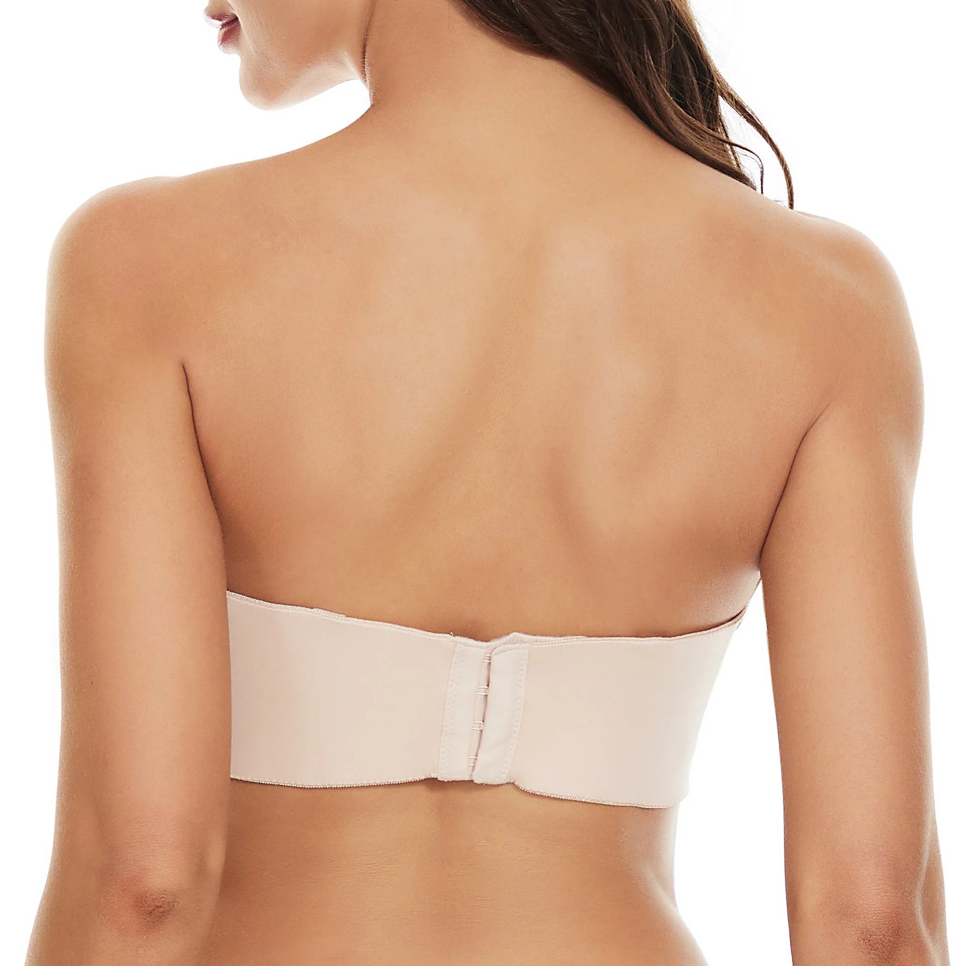 Nova convertible bandeau bra with a seamless, non-slip design for secure and comfortable support.