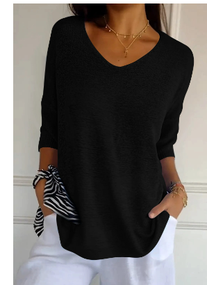 Ellis women's V-neck sweater with a clean design and a relaxed fit.