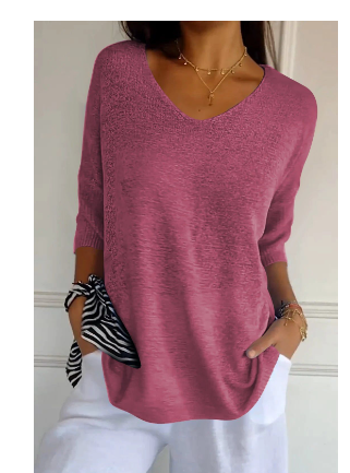 Ellis women's V-neck sweater with a clean design and a relaxed fit.