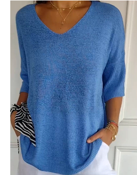Ellis women's V-neck sweater with a clean design and a relaxed fit.