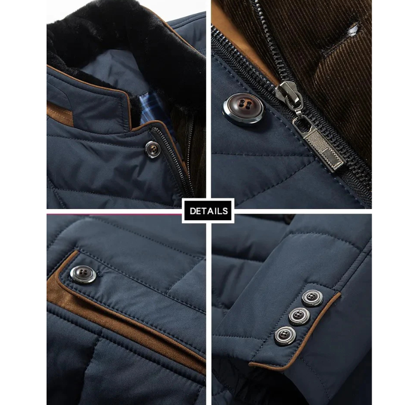 Arden men’s quilted winter jacket with structured cut – elegant outerwear for cold season
