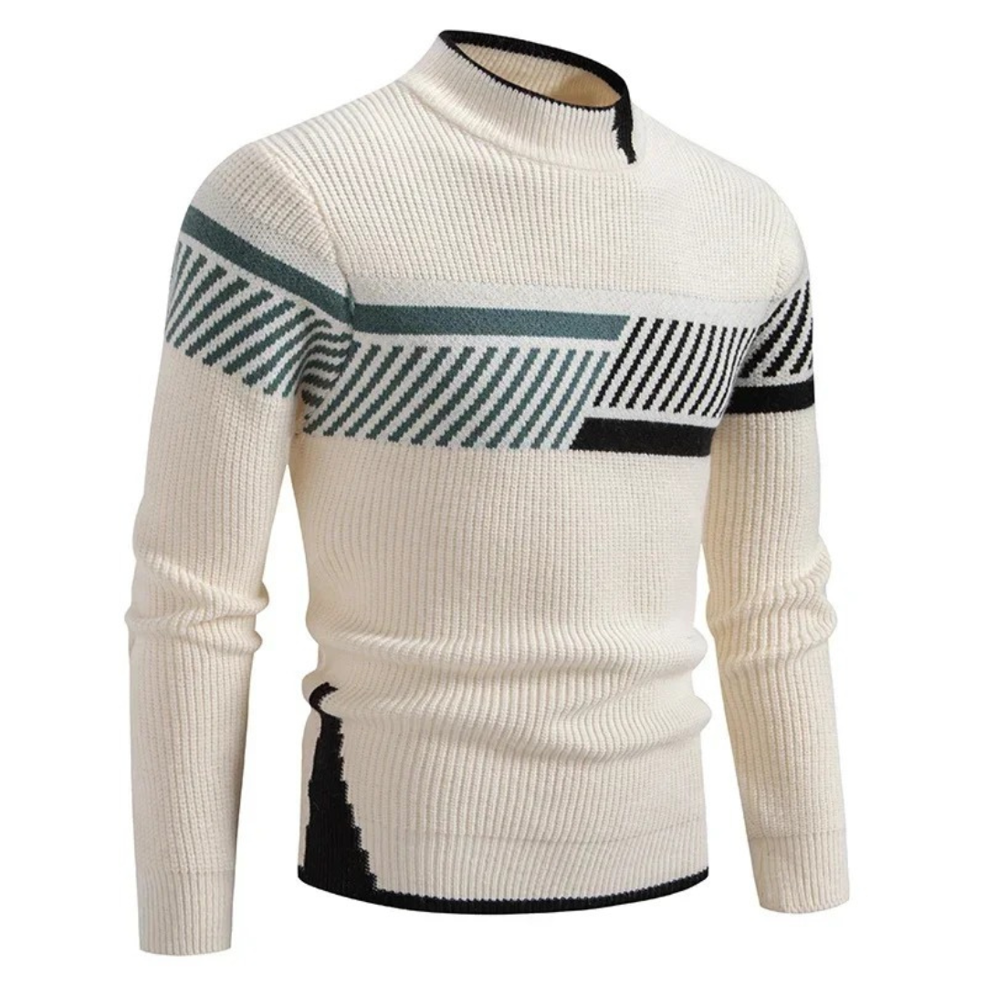 Hugo men’s high collar knit sweater in soft fabric with sleek silhouette