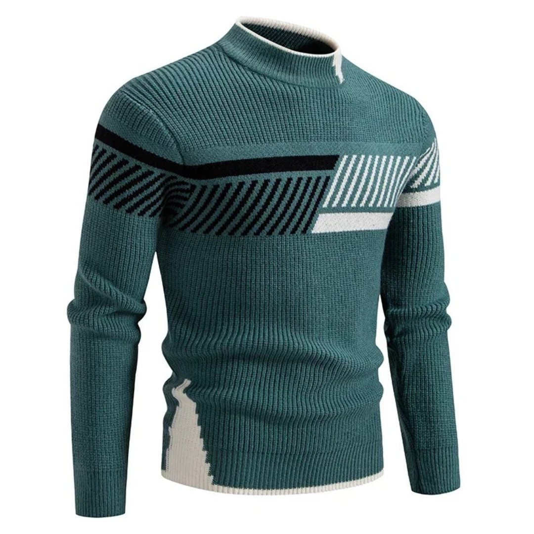 Hugo men’s high collar knit sweater in soft fabric with sleek silhouette