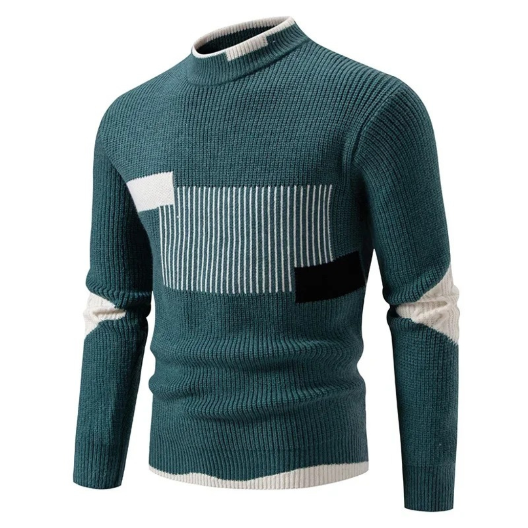 Hugo men’s high collar knit sweater in soft fabric with sleek silhouette