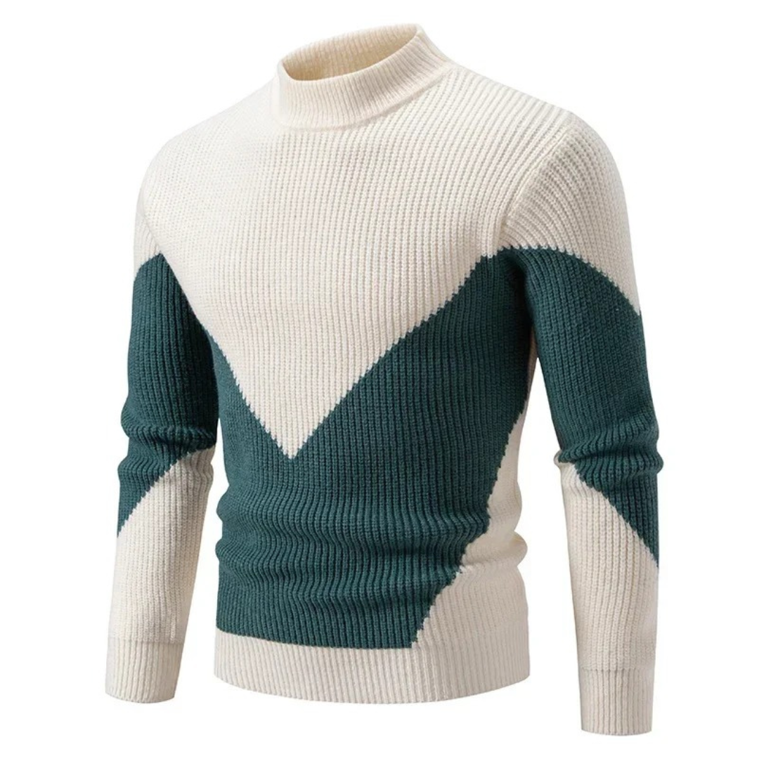 Hugo men’s high collar knit sweater in soft fabric with sleek silhouette