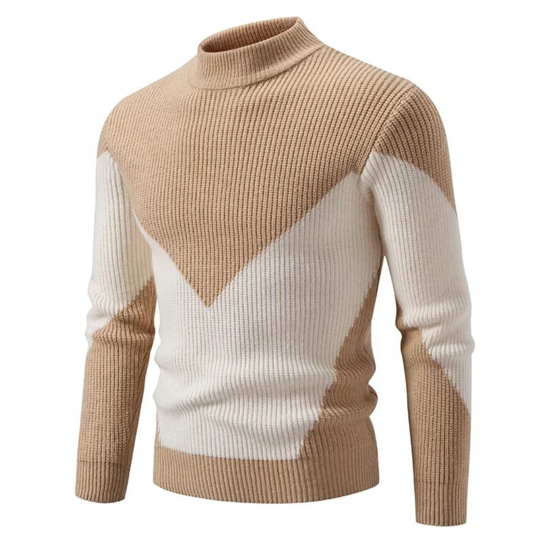 Hugo men’s high collar knit sweater in soft fabric with sleek silhouette