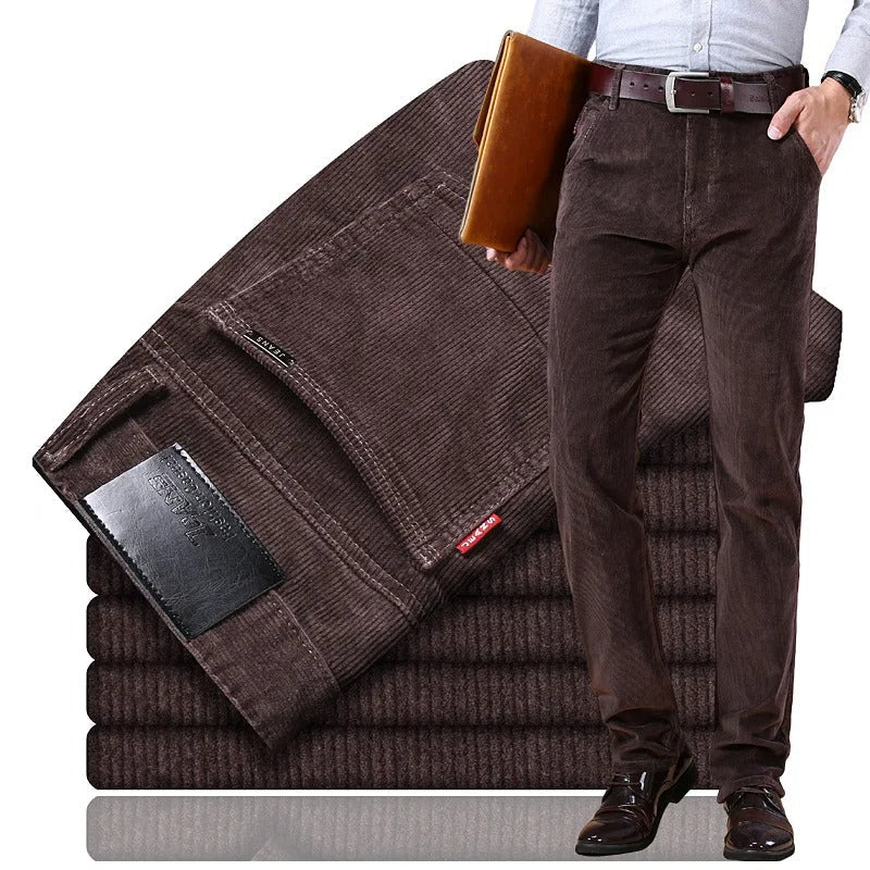 Mario men’s ribbed casual pants with tailored fit and modern retro-inspired design