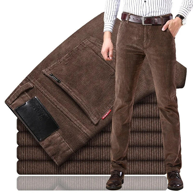 Mario men’s ribbed casual pants with tailored fit and modern retro-inspired design