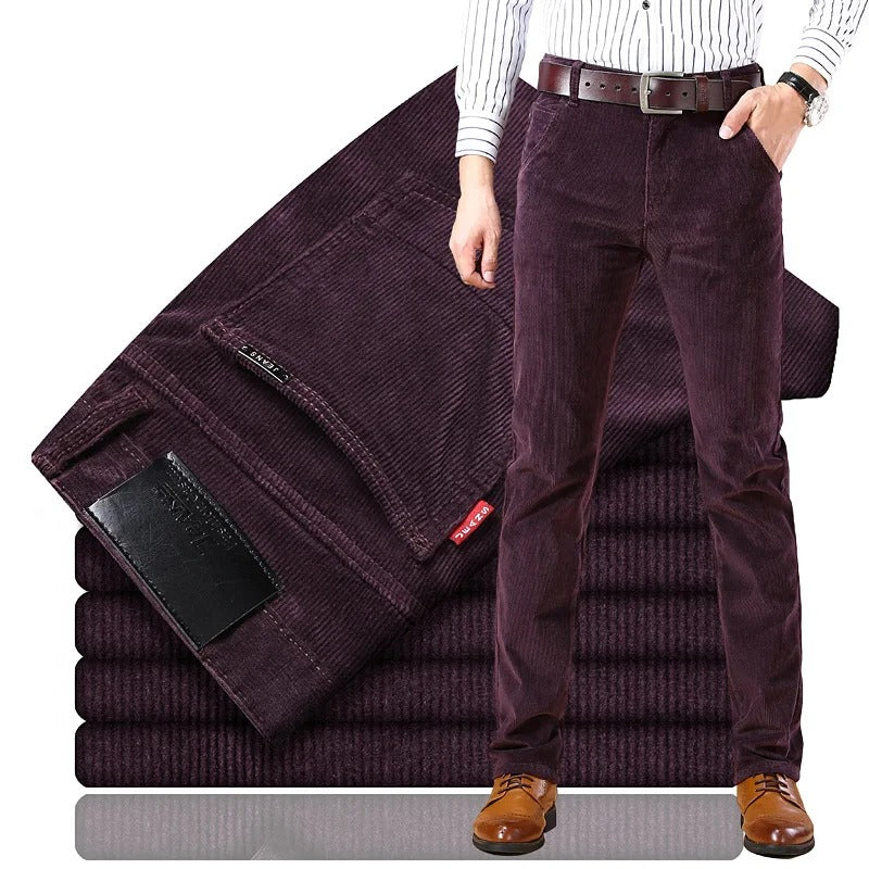 Mario men’s ribbed casual pants with tailored fit and modern retro-inspired design