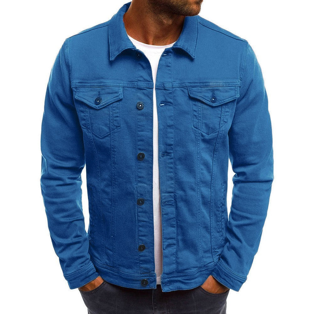 Men’s lightweight denim jacket with front pockets – Damian